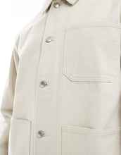 Load image into Gallery viewer, DESIGN worker jacket washed twill stone
