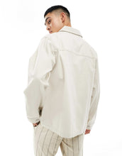 Load image into Gallery viewer, DESIGN worker jacket washed twill stone