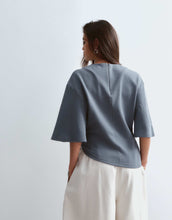 Load image into Gallery viewer, ARRANGE t-shirt with tie waist detail charcoal