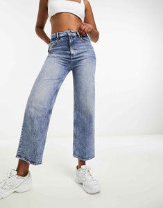 BOSS Marlene straight leg jeans light blue