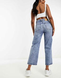 BOSS Marlene straight leg jeans light blue