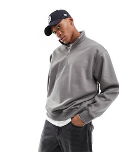 Weekday jersey sweatshirt mid grey