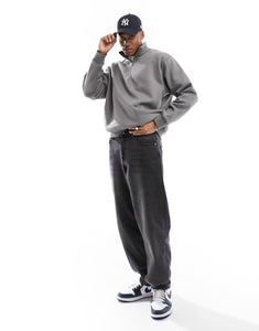 Weekday jersey sweatshirt mid grey