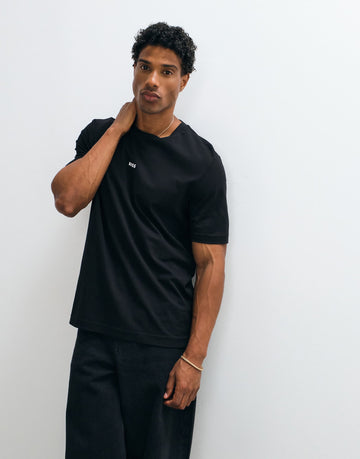 Hugo Boss relaxed fit small graphic t-shirt black.