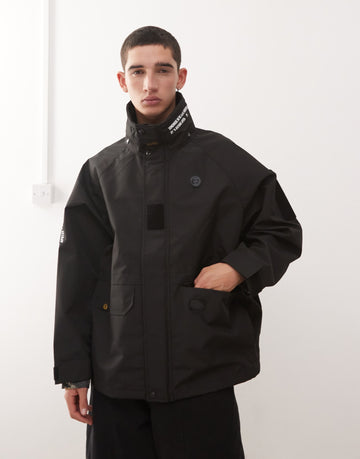 Aape by A Bathing Ape water resistant rain jacket black