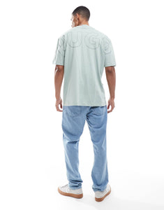 HUGO Blue nouveres relaxed fit t-shirt light green