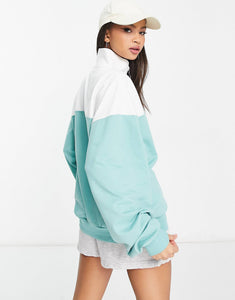 DESIGN half zip sweatshirt colour block