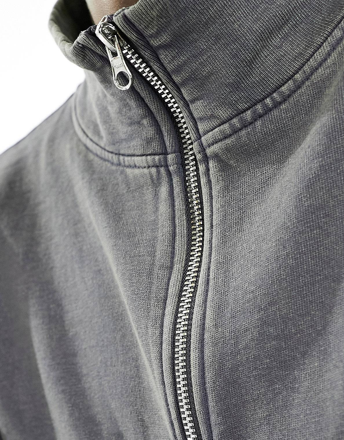 DESIGN half zip sweatshirt washed charcoal