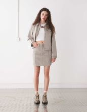 Load image into Gallery viewer, Obey Serene zip through denim jacket beige