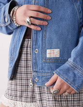 Load image into Gallery viewer, Obey Sybil button through denim jacket light wash blue