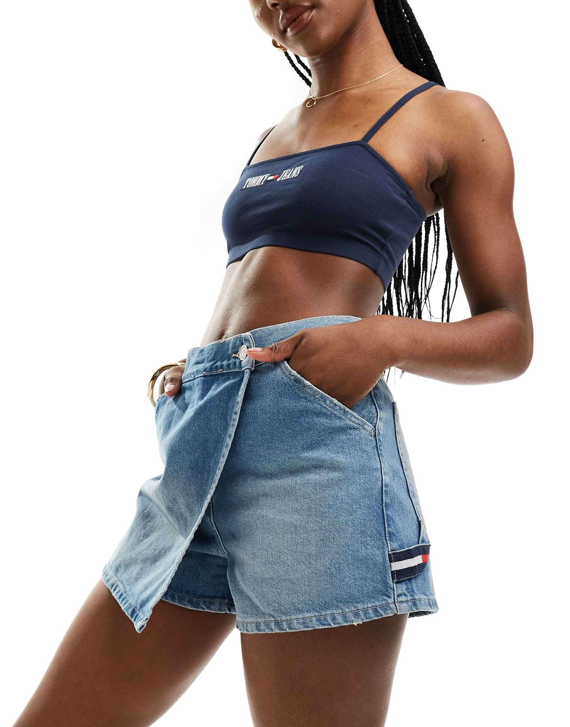 Tommy Jeans denim skort light wash