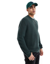 Load image into Gallery viewer, DESIGN oversized knitted fisherman rib jumper khaki