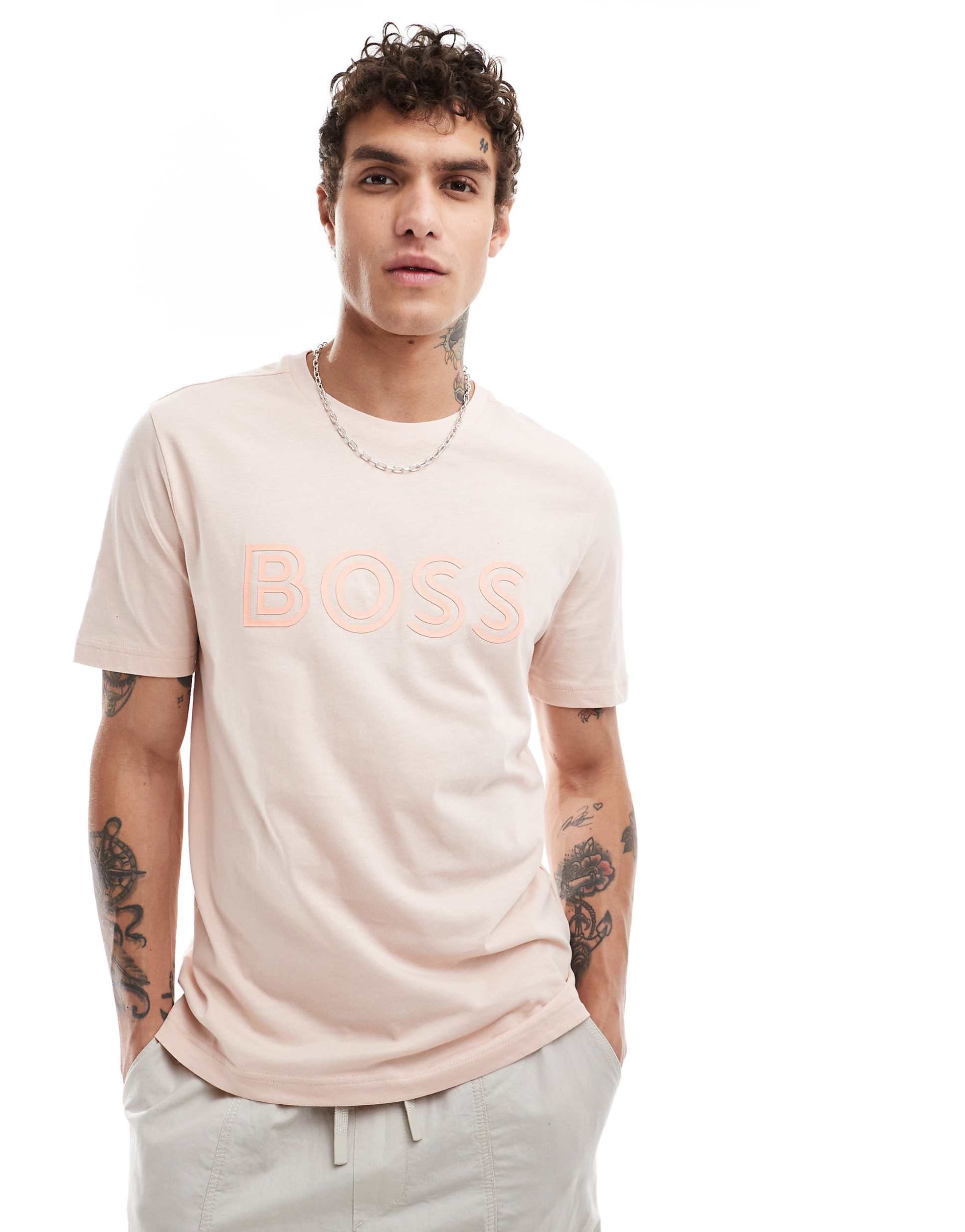 BOSS GREEN tee 1 t-shirt light orange