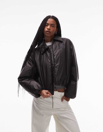 Tommy Jeans slick look bomber jacket black