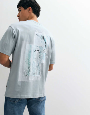 Boss Orange back print t-shirt grey