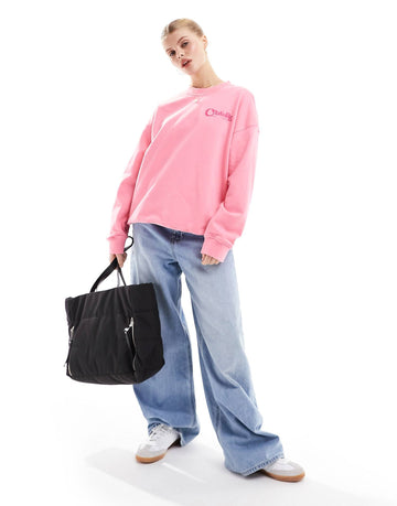 The Couture Club logo hoodie pink