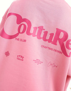 The Couture Club logo hoodie pink