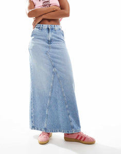 Tommy Jeans Claire denim maxi skirt light wash