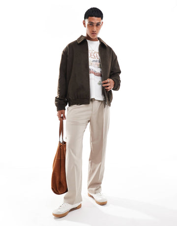 Design oversized harrington jacket