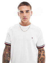 Load image into Gallery viewer, Tommy Hilfiger stripe cuff t-shirt white