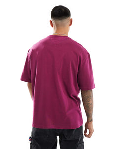 Tommy Jeans large flag logo t-shirt fuchsia purple