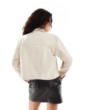 Load image into Gallery viewer, Obey fitted denim jacket in beige