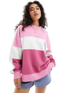 HUGO Blue slouchy knitted jumper pink