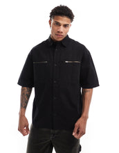 Load image into Gallery viewer, DESIGN 90's oversized shirt zip black