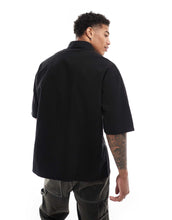 Load image into Gallery viewer, DESIGN 90's oversized shirt zip black