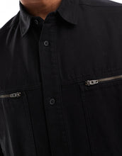 Load image into Gallery viewer, DESIGN 90's oversized shirt zip black