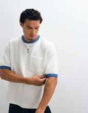 Load image into Gallery viewer, DESIGN boxy oversized t-shirt pocket cream texture.