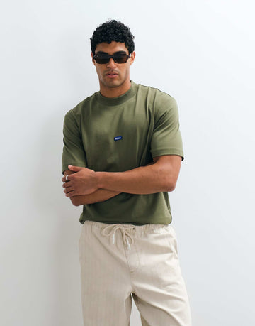 HUGO Blue Nieros regular fit t-shirt green.