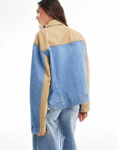 Load image into Gallery viewer, DESIGN denim hybrid western jacket midwash blue