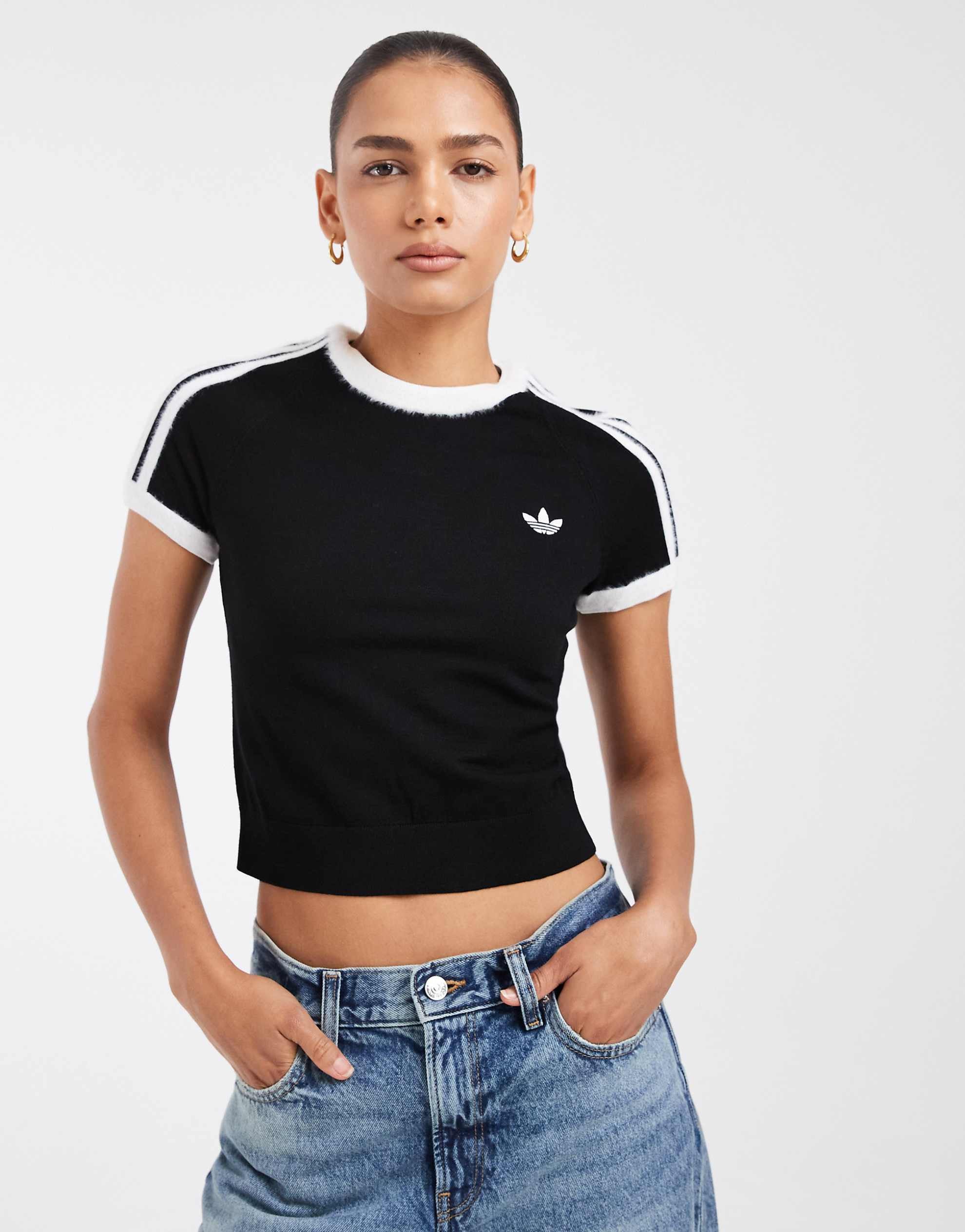 adidas Originals knitted t-shirt black