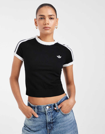 adidas Originals knitted t-shirt black