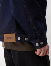 Load image into Gallery viewer, Obey opena jacket rinse indigo