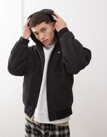 Obey wiltern zip up hoodie black