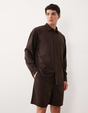 Load image into Gallery viewer, New Look co-ord linen look shirt, trousers shorts brown