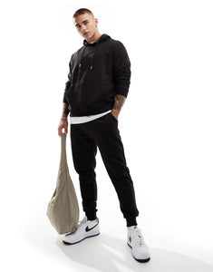 DTT overhead hoodie & jogger tracksuit set black