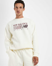 Load image into Gallery viewer, New Balance reimagined graphic fleece sweatshirt off white