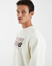 Load image into Gallery viewer, New Balance reimagined graphic fleece sweatshirt off white