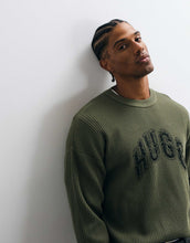 Load image into Gallery viewer, HUGO Blue Showdy chest script sweatshirt green