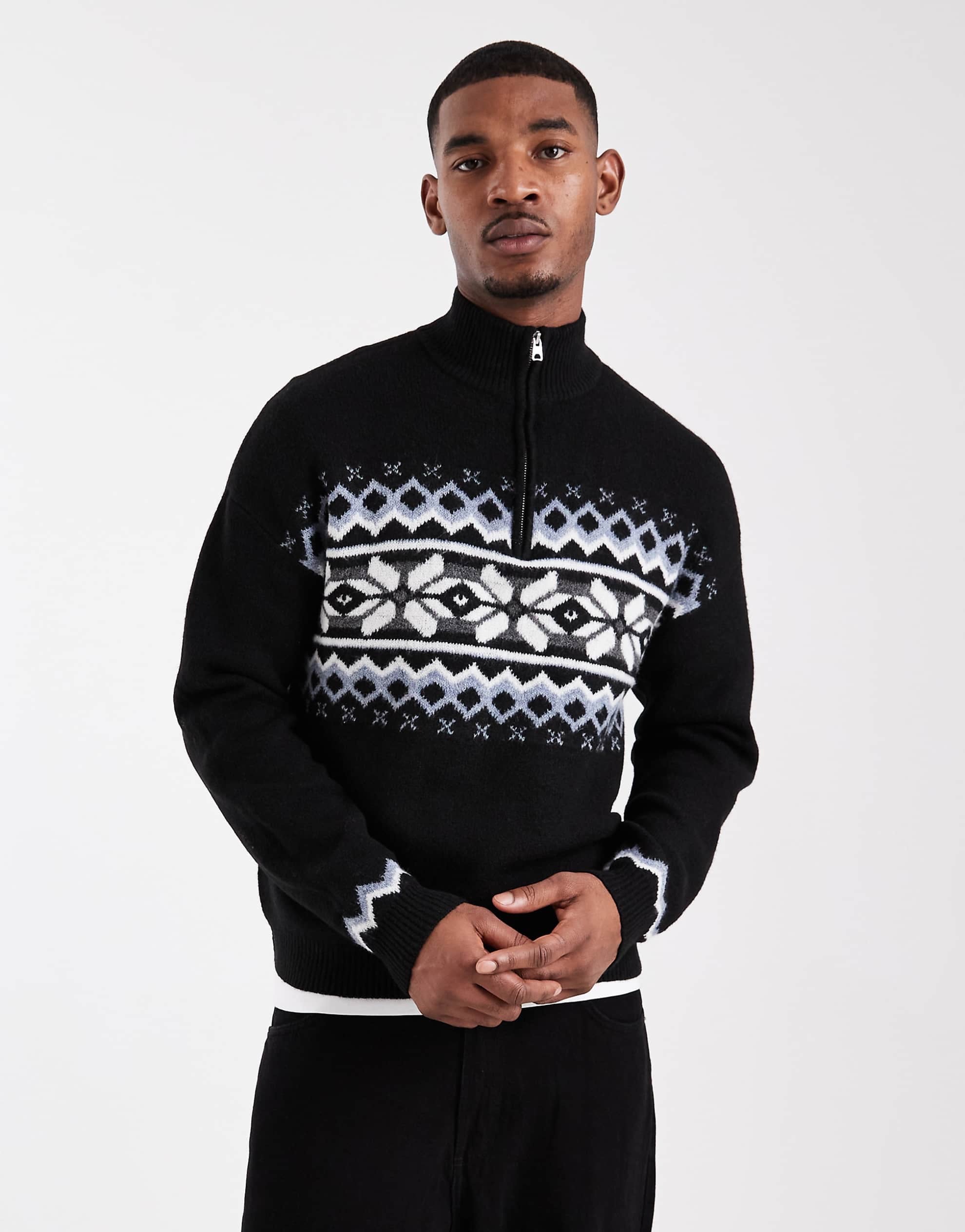 ONLY & SONS Zip jumper black