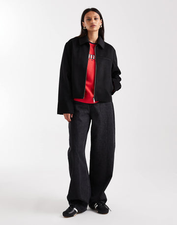 Tommy Jeans wool collared Jacket black