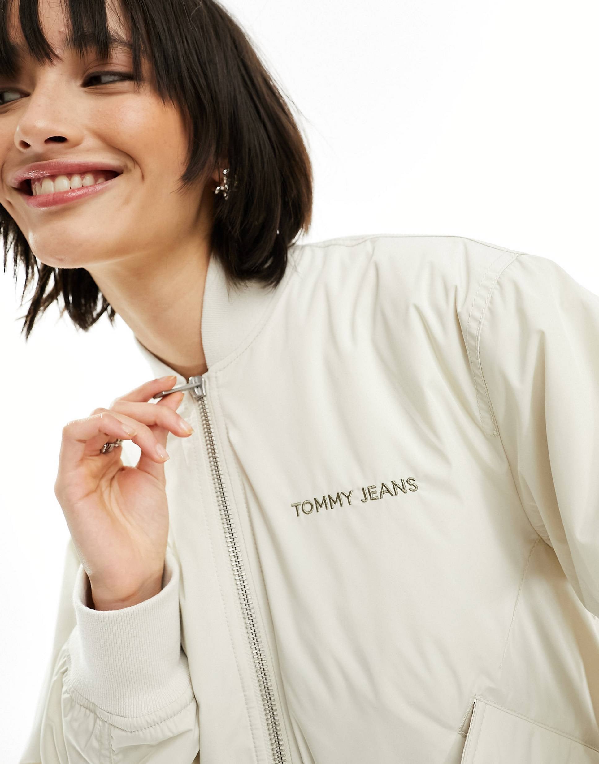 Tommy Jeans classic bomber jacket off white