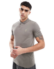 Load image into Gallery viewer, BOSS Orange Passenger icon logo slim fit pique polo brown