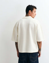 Load image into Gallery viewer, DESIGN oversized 3/4 length sleeve textured fabric beige.