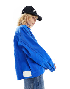 adidas Originals x Ksenia Schnaider denim trucker jacket blue