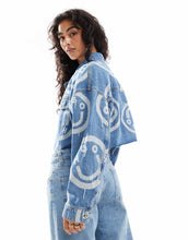 Load image into Gallery viewer, HUGO Blue lou cropped denim jacket