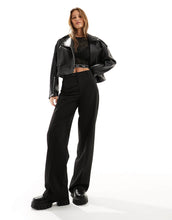 Load image into Gallery viewer, HUGO RED crop lace top black